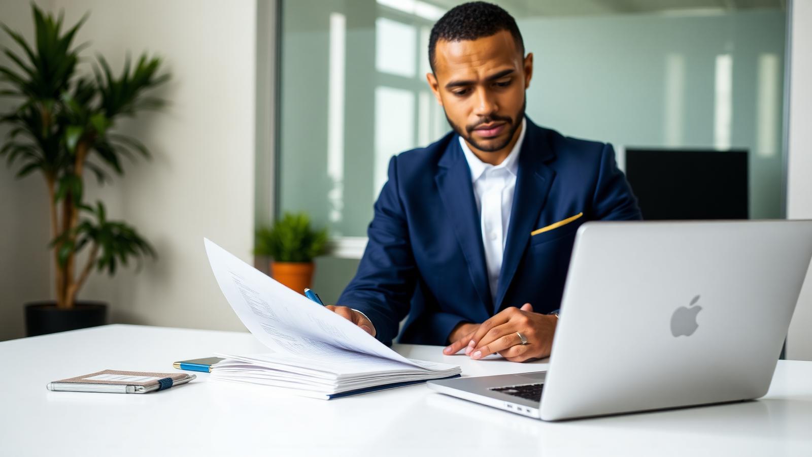 New financial services representative reviewing RE5 regulatory exam study notes